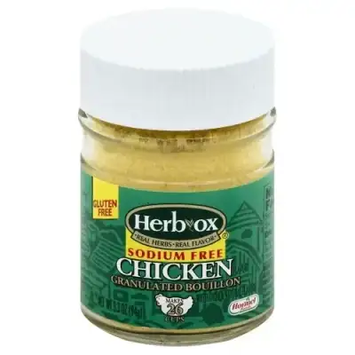 Herb Ox 65281 Sodium Free Granulated Chicken Bouillon 3.3 Ounce