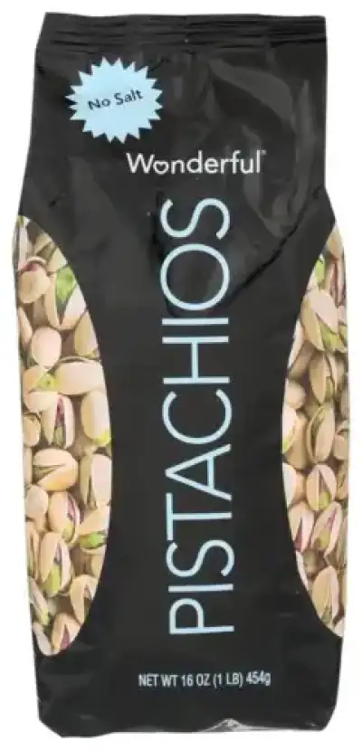 Wonderful Pistachios Wonderful Roasted With No Salt Pistachios 16 Oz