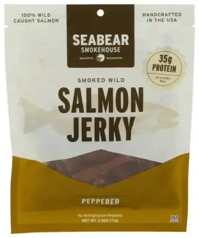 Seabear Smokehouse Seabear - Smoked Wild Salmon Jerky - Peppered - 2.5 Oz
