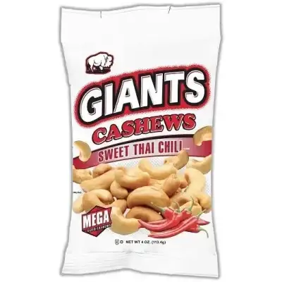 Giant S Gourmet Cashews Sweet Thai Chili Flavor Perfectly Roasted 4 Ounce Pouch