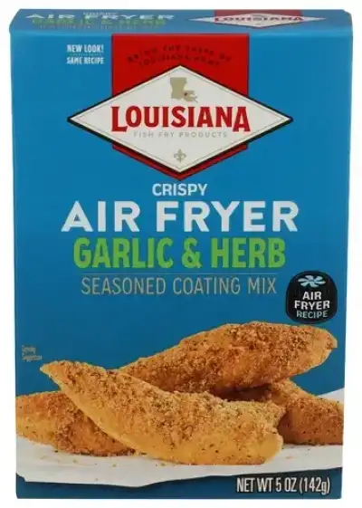 Louisiana Fish Fry Products Air Fryer Crispy Garlic & Herb Seasoned Coating Mix 5 Oz