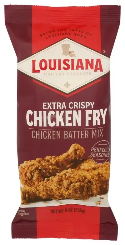 Louisiana Fish Fry Products Extra Crispy Chicken Fry Seasoned Batter And Coating Mix 9 Oz Bag