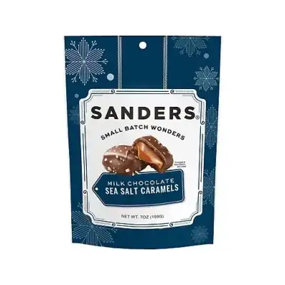 Sanders Small Batch Wonders Miniatures Sea Salt Caramels Milk Chocolate Pieces, 7 Oz. (Mry31097)