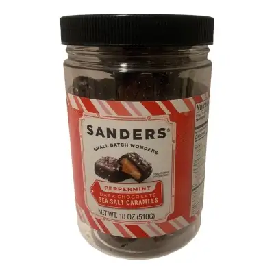 Sanders Small Batch Wonders Peppermint Dark Chocolate Sea Salt Caramels, 18 Oz. (Kar30857) Quill