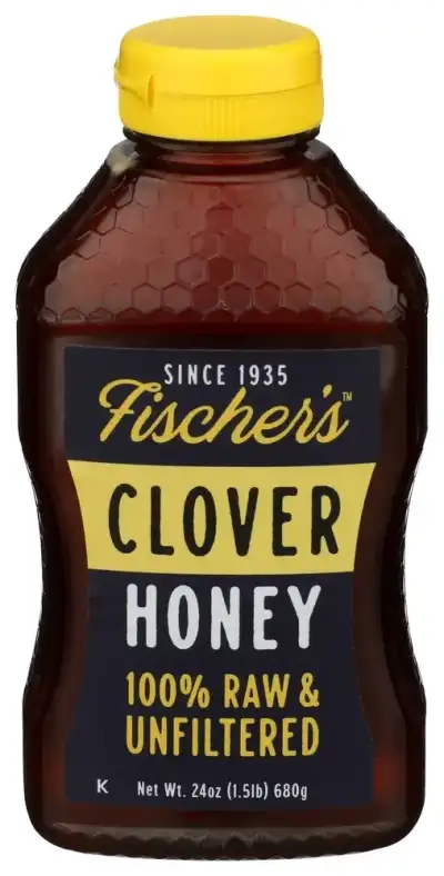Fischers Honey Fischer S Honey Clover Honey 24Oz 100% Pure Raw And Unfiltered 24 Oz Squeeze Bottle
