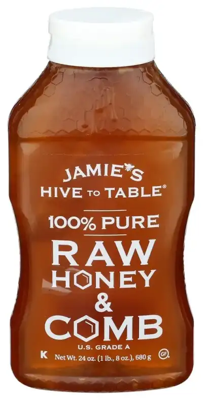 Hive To Table Honey Farms Jamie?S Hive To Table 100% Pure Raw Honey & Honey Comb Nature Made No Fill