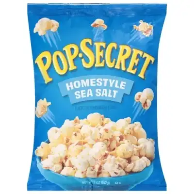 Popsecret Pop Secret Homestyle Sea Salt Ready To Eat Popcorn, 5Oz Bag - Made With Non-Gmo Corn, Cert
