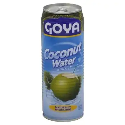 Goya Coconut Water With Pulp 17.6 Fl Oz Can Tropical Beverage