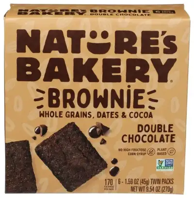 Nature'S Bakery Double Chocolate Brownie Bars - 9.54Oz/6Ct
