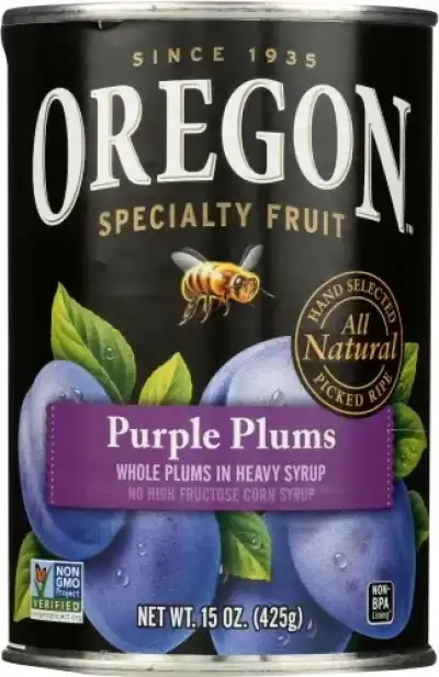 Oregon Fruit Canned Purple Plums In Heavy Syrup 15 Oz Can