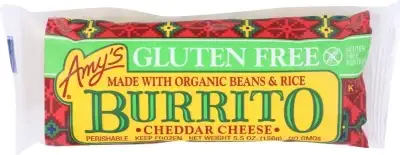 Amys Gluten Free Bean & Cheese Burrito 5.5 Oz Pouch