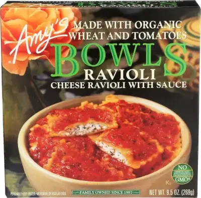 Amys Frozen Bowls Cheese Ravioli With Sauce