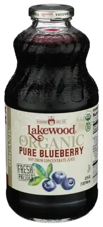 Lakewood Organic Juice Not From Concentrate Pure Blueberry 32 Fl Oz