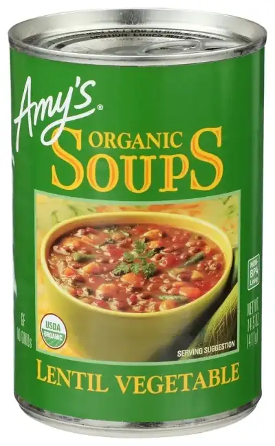Amys Organic Lentil Vegetable Soup, 14.5 Oz