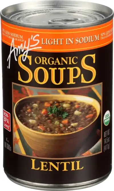 Amys Low Sodium Lentil Soup, 14.5 Oz