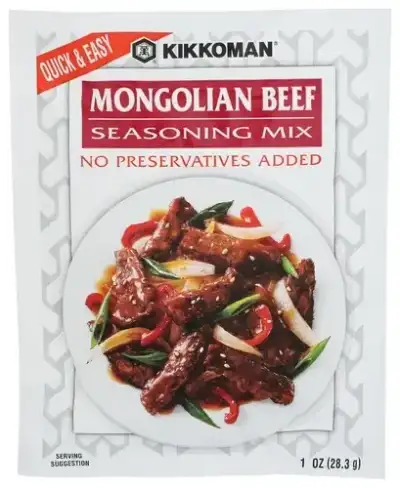 Kikkoman Mongolian Beef Seasoning Spices Mix 1 Oz Shelf Stable Plastic Packet