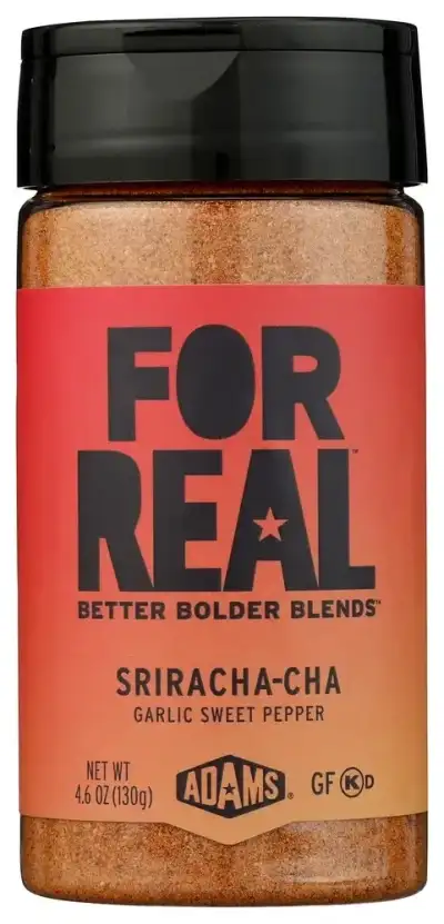 For Real Sriracha-Cha Seasoning - Creamy Garlic & Sweet Pepper Blend For Shrimp, Wings, Chicken & Ve