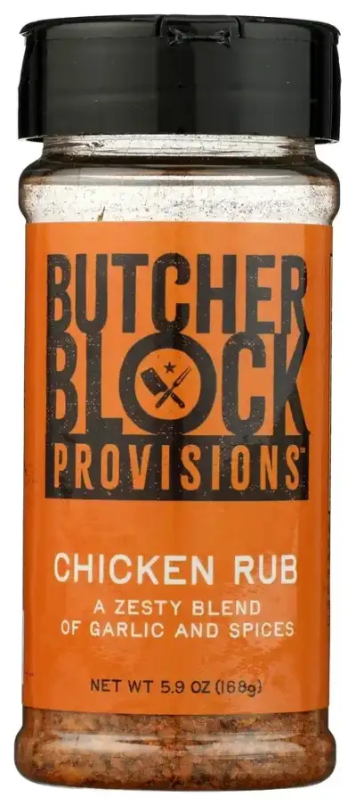 Butcher Block Provisions Chicken Rub 5.9 Oz Flip Top Lid- Sift And Pour