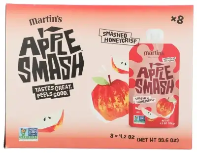 Martins Appleesauce Honeycrp 8Pc