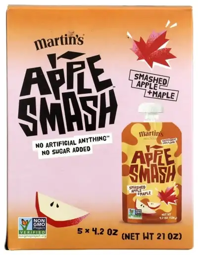 Martins Appleesauce Applee Mpl 5Pk