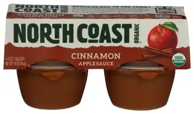 North Coast Appleesauce W Cinnamon 4Pk Organic