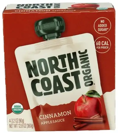 North Coast Aplesauc Cinnamon 4Pk Pouch Organic