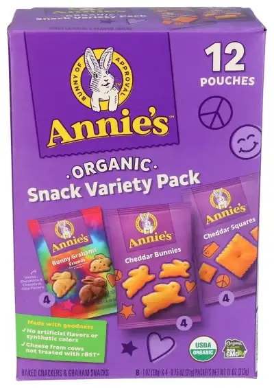 Annies Homegrown Cookie Crkr Vrty Pk 12Ct