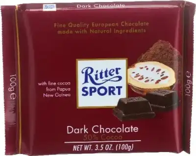 Ritter Sport Dk Chocolate 50 Percent Bar