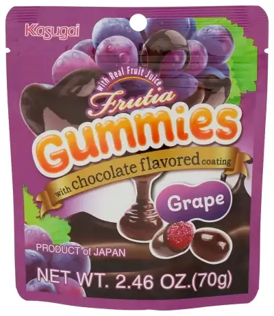 Kasugai Gummy Frutia Chocolate Grape