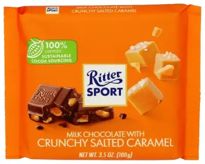 Ritter Sport Mlk Chocolate Cr Salted  Caramel Bar