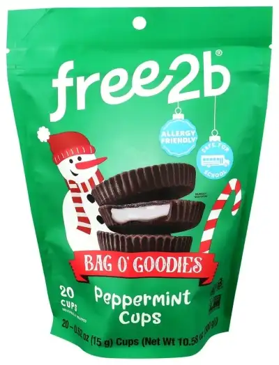 Free2B Foods Choc Cup Pprmnt Holiday