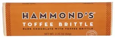 Hammonds Candies Bar Choc Toffee Brittle