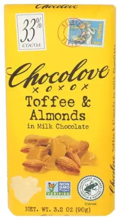 Chocolove Choc Bar Mlk Choc Toffee Almnd