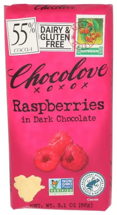 Chocolove Choc Bar Drk Raspbry