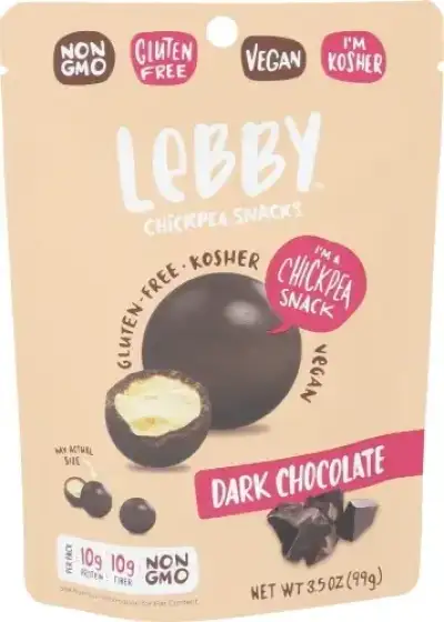 Lebby Snacks Chickpea Drk Choc Covered