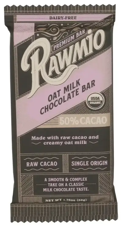 Rawmio Bar Choc Oat Milk 50Pcnt