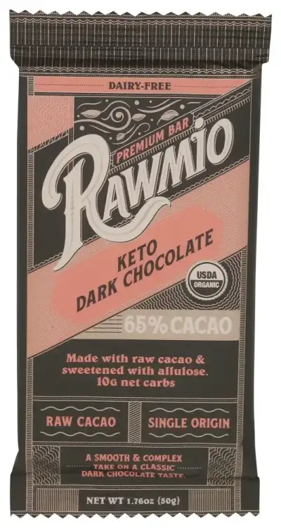 Rawmio Bar Choc Dk Keto 65Pcnt