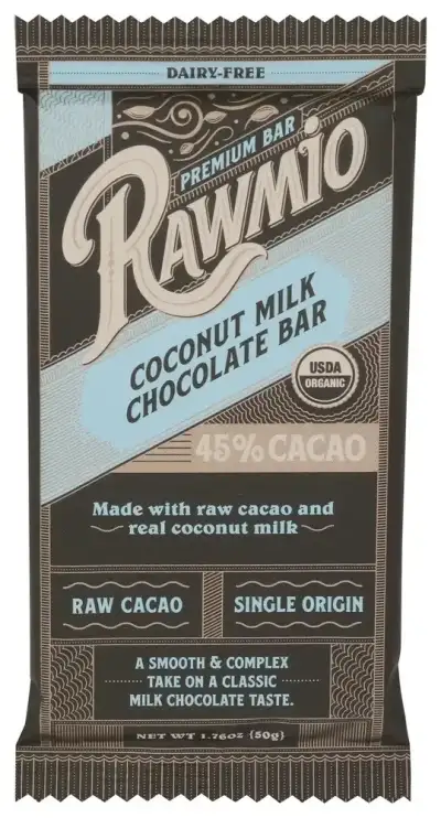 Rawmio Bar Choc Ccntmilk 45Pcnt