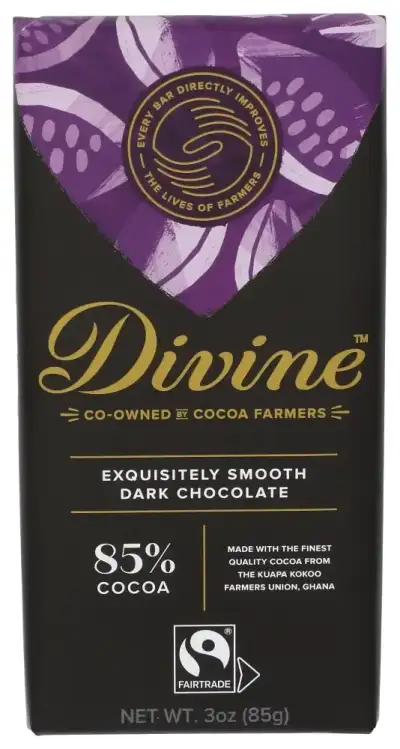 Divine Chocolate Choc Bar Dark 85