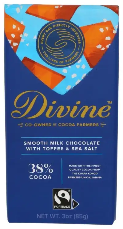 Divine Chocolate Choc Bar Mlk Tffee S Slt