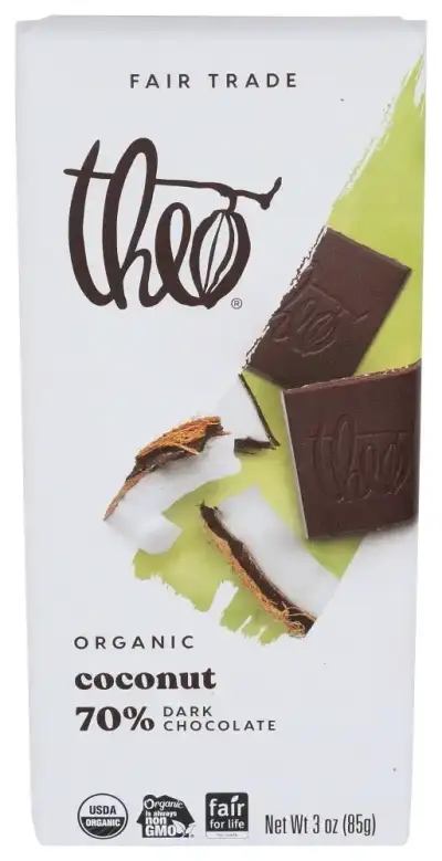 Theo Chocolate Choc Bar Drk Tstd Coconut