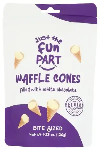 Just The Fun Part Cones Mini Waffl Whte Chc