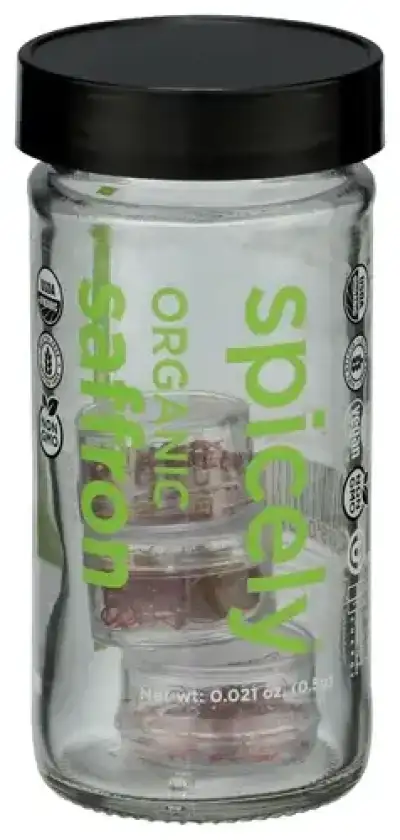 Spicely Organics Seasoning Saffron Jar Organic