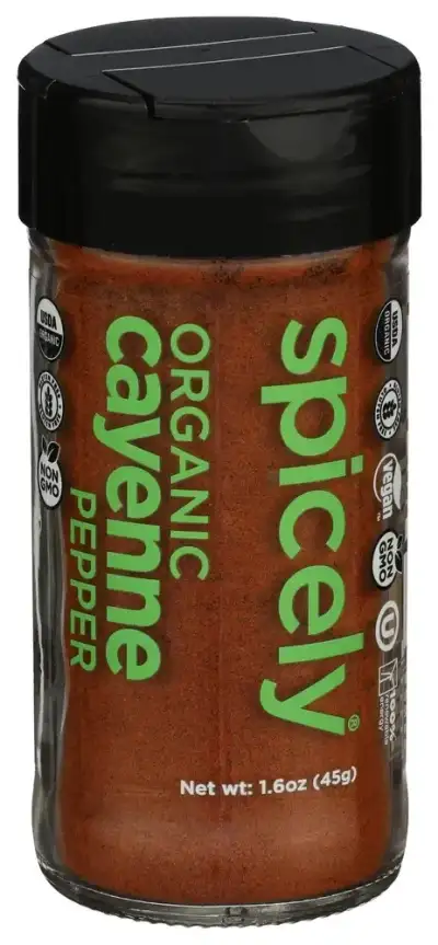 Spicely Organics Spice Pepper Cayenne Jar