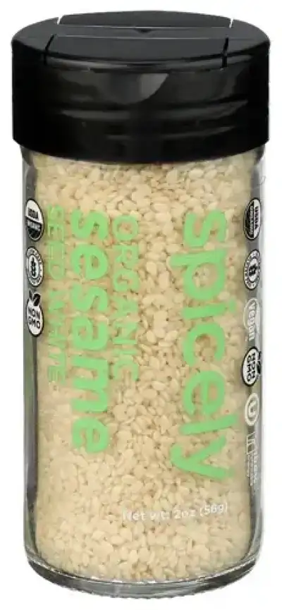 Spicely Organics Spice Sesame Seed Wht Jar