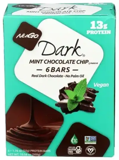 Nugo Protein Bars And Sna Bar Drk Mint Chchp