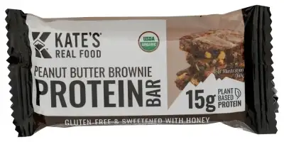 Kates Real Food Bar Protin Peanut Butter Brn Organic