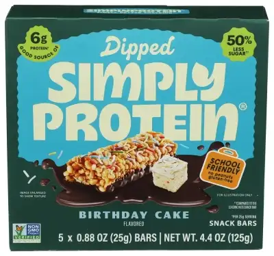 Simplyprotein Bar Dipped Birthday Cake