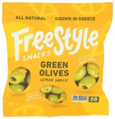 Freestyle Snacks Olives Green Lmn Garlic