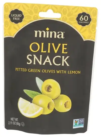 Mina Olives Green Pittd W Lemon